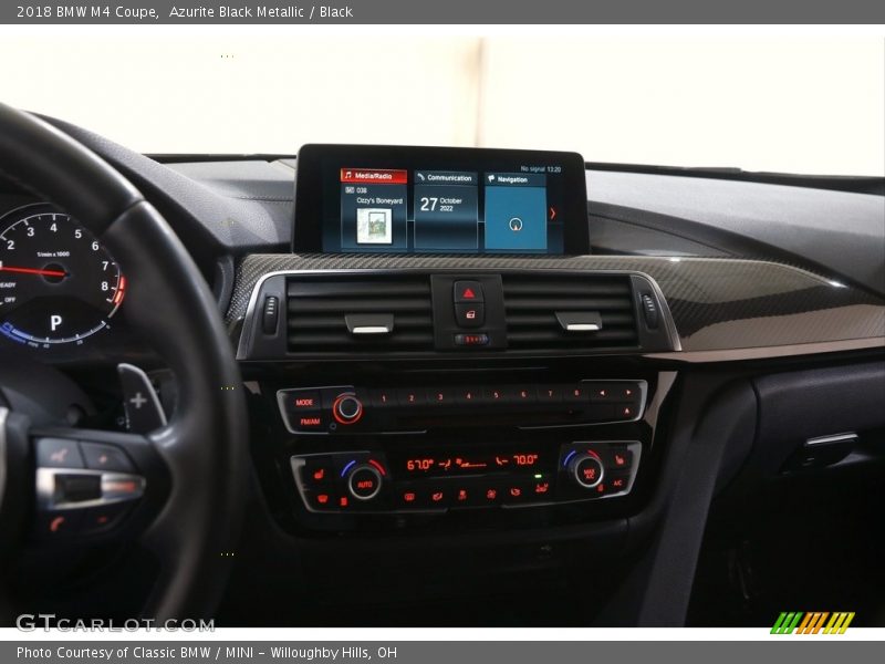 Azurite Black Metallic / Black 2018 BMW M4 Coupe