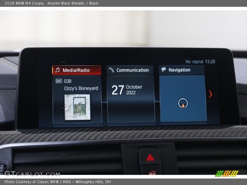 Azurite Black Metallic / Black 2018 BMW M4 Coupe
