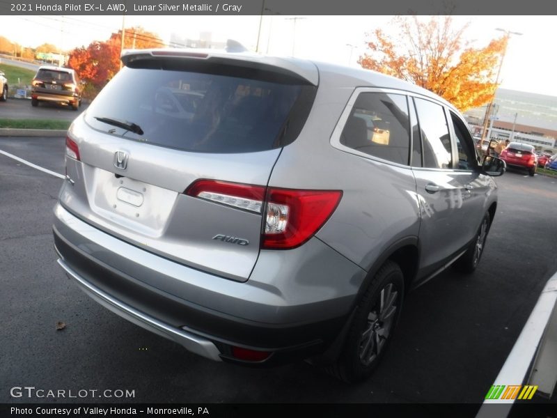 Lunar Silver Metallic / Gray 2021 Honda Pilot EX-L AWD