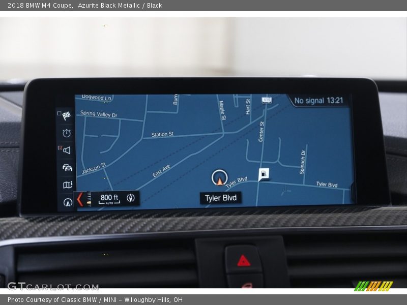 Azurite Black Metallic / Black 2018 BMW M4 Coupe