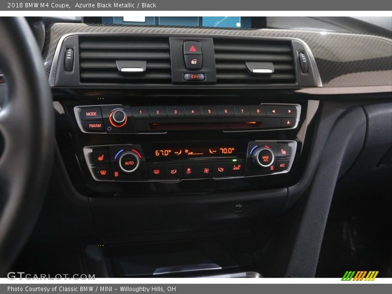 Azurite Black Metallic / Black 2018 BMW M4 Coupe
