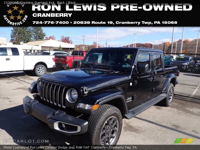 Black / Black 2020 Jeep Gladiator Overland 4x4