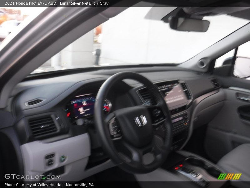 Lunar Silver Metallic / Gray 2021 Honda Pilot EX-L AWD