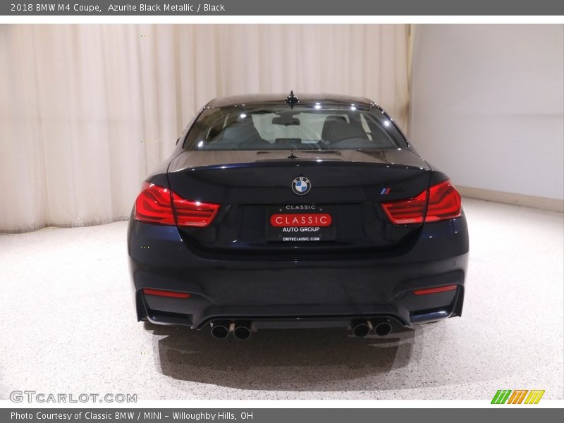 Azurite Black Metallic / Black 2018 BMW M4 Coupe