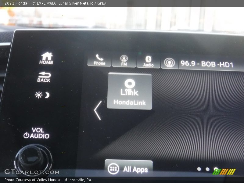 Lunar Silver Metallic / Gray 2021 Honda Pilot EX-L AWD