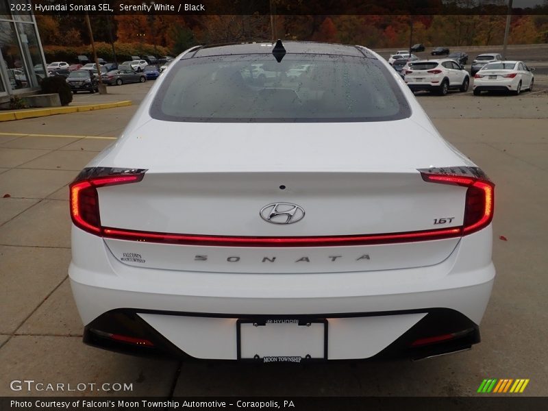 Serenity White / Black 2023 Hyundai Sonata SEL