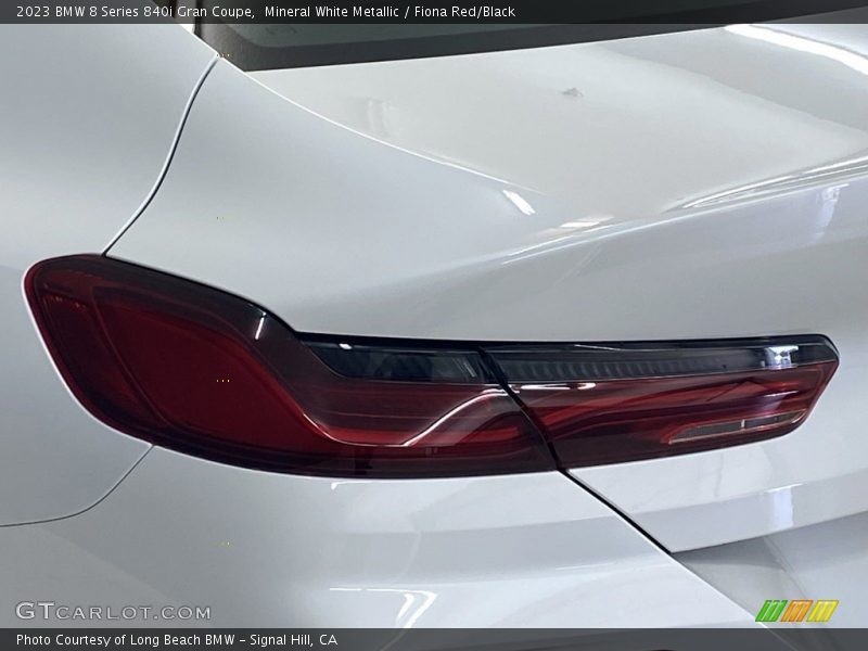 Mineral White Metallic / Fiona Red/Black 2023 BMW 8 Series 840i Gran Coupe