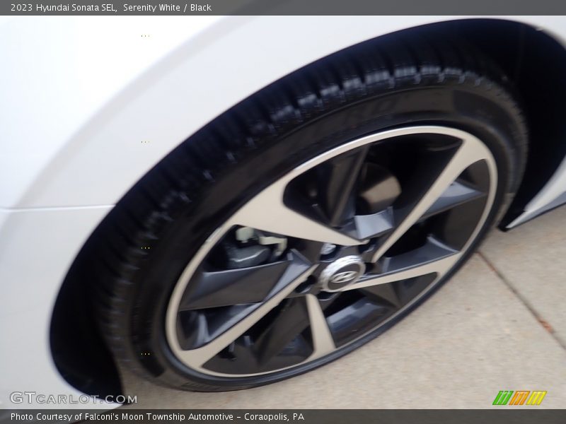 Serenity White / Black 2023 Hyundai Sonata SEL