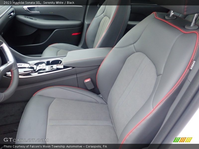 Serenity White / Black 2023 Hyundai Sonata SEL