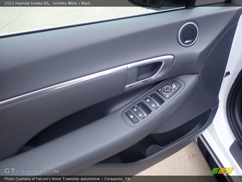Serenity White / Black 2023 Hyundai Sonata SEL