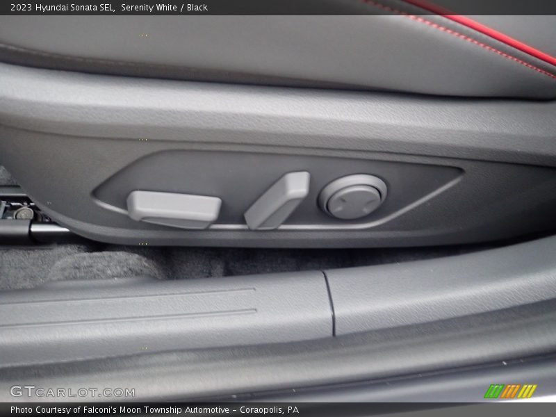 Serenity White / Black 2023 Hyundai Sonata SEL
