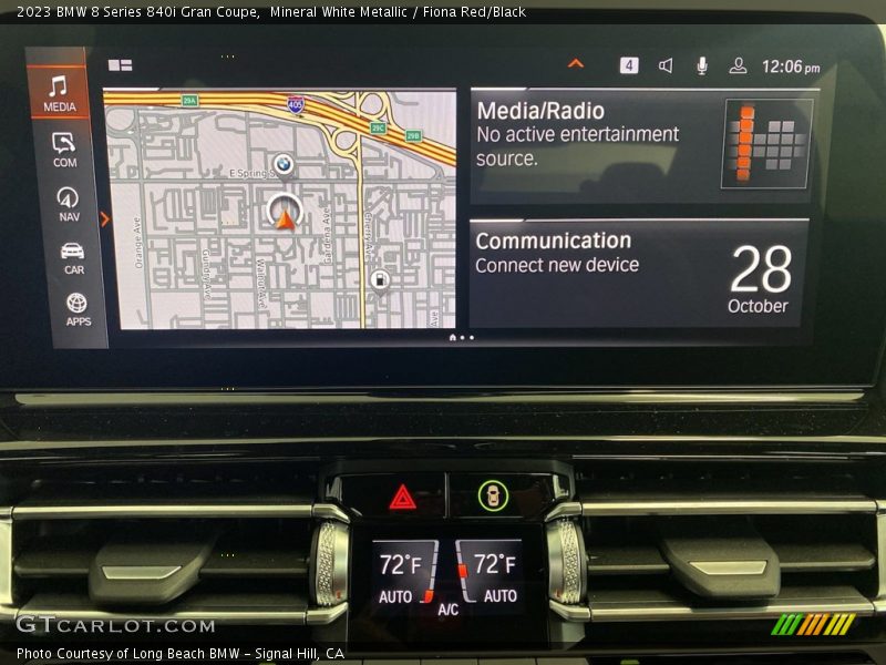 Mineral White Metallic / Fiona Red/Black 2023 BMW 8 Series 840i Gran Coupe