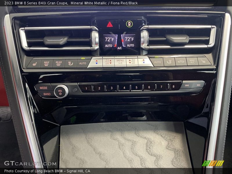 Mineral White Metallic / Fiona Red/Black 2023 BMW 8 Series 840i Gran Coupe