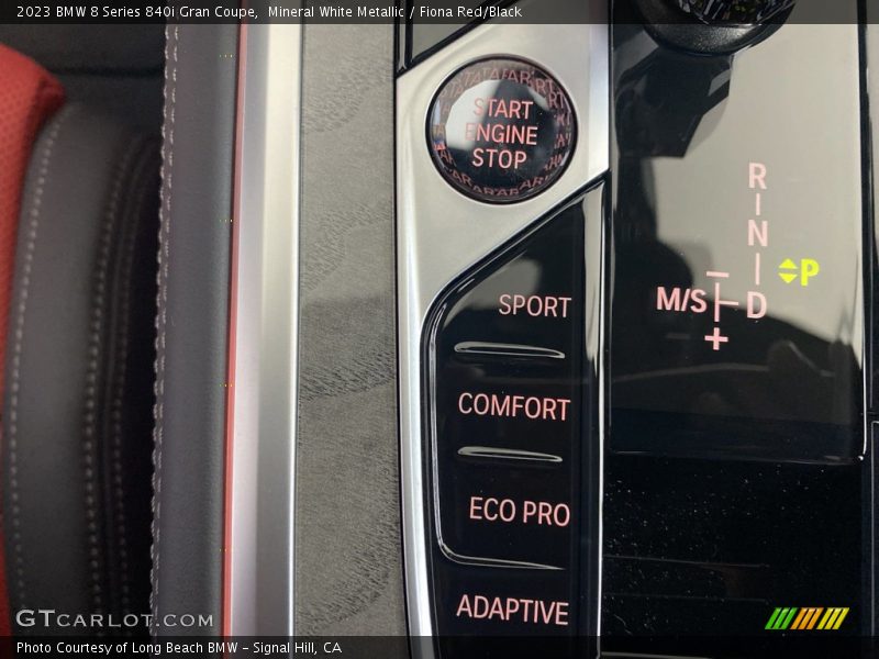 Mineral White Metallic / Fiona Red/Black 2023 BMW 8 Series 840i Gran Coupe