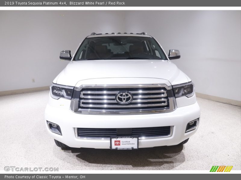Blizzard White Pearl / Red Rock 2019 Toyota Sequoia Platinum 4x4