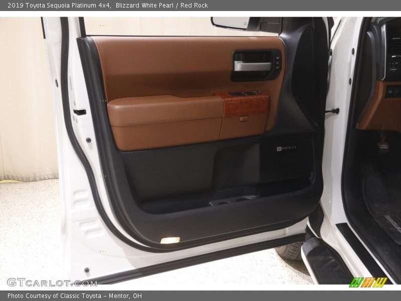 Blizzard White Pearl / Red Rock 2019 Toyota Sequoia Platinum 4x4