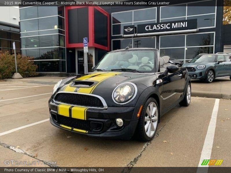 Midnight Black Metallic / Lounge MINI Yours Satellite Gray Leather 2015 Mini Convertible Cooper S