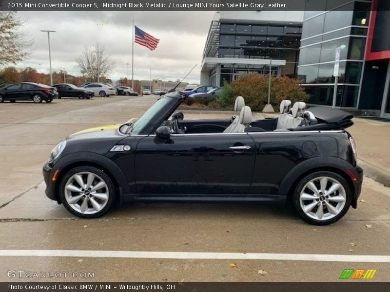 Midnight Black Metallic / Lounge MINI Yours Satellite Gray Leather 2015 Mini Convertible Cooper S