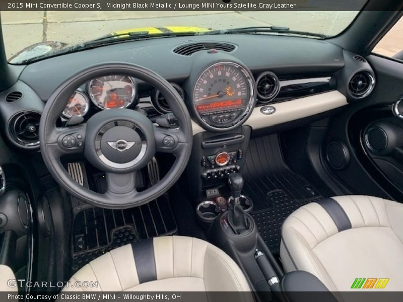 Midnight Black Metallic / Lounge MINI Yours Satellite Gray Leather 2015 Mini Convertible Cooper S