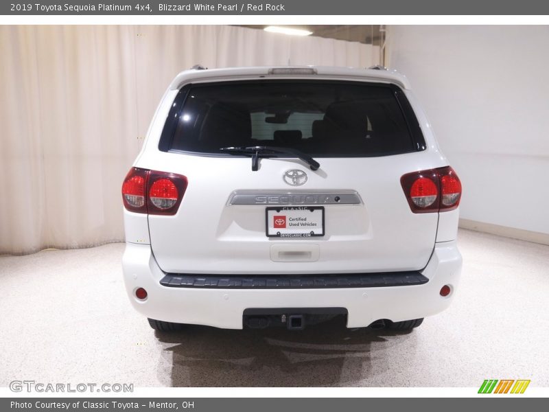 Blizzard White Pearl / Red Rock 2019 Toyota Sequoia Platinum 4x4