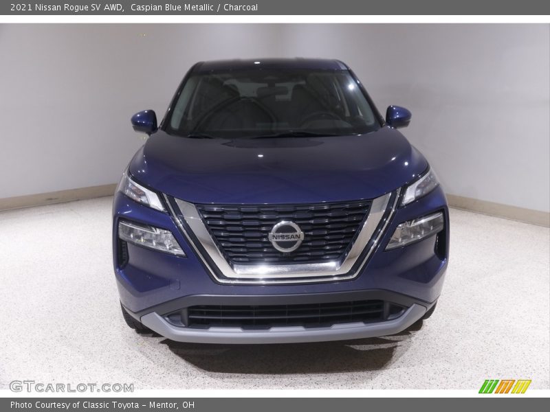 Caspian Blue Metallic / Charcoal 2021 Nissan Rogue SV AWD