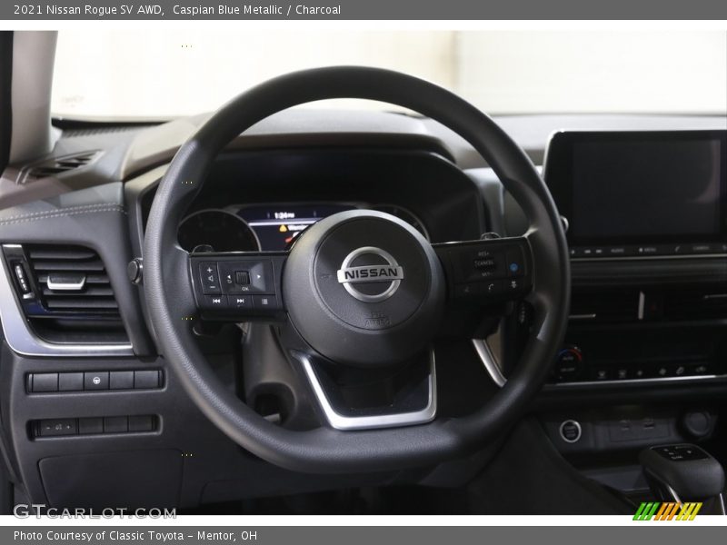 Caspian Blue Metallic / Charcoal 2021 Nissan Rogue SV AWD