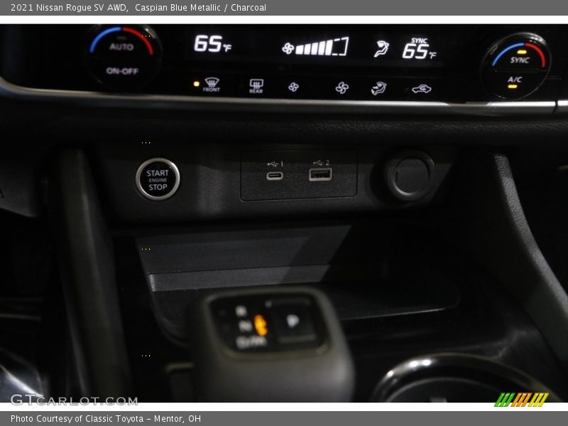 Caspian Blue Metallic / Charcoal 2021 Nissan Rogue SV AWD