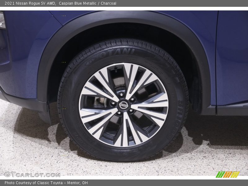 Caspian Blue Metallic / Charcoal 2021 Nissan Rogue SV AWD