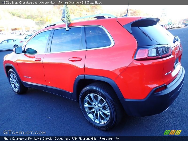 Spitfire Orange / Ski Gray/Black 2021 Jeep Cherokee Latitude Lux 4x4
