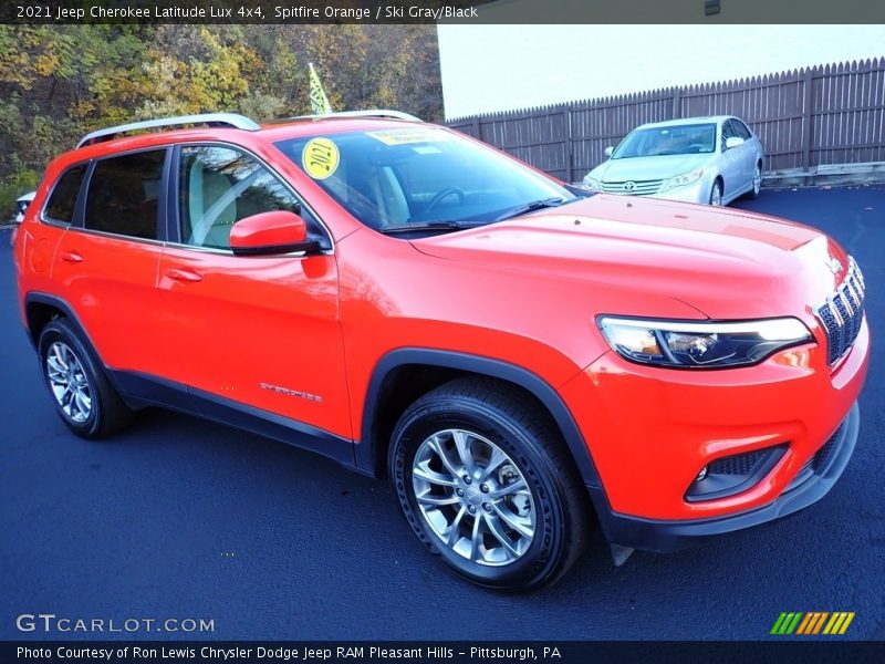 Spitfire Orange / Ski Gray/Black 2021 Jeep Cherokee Latitude Lux 4x4