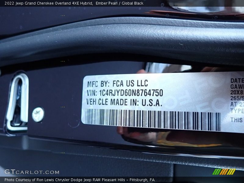 Ember Pearl / Global Black 2022 Jeep Grand Cherokee Overland 4XE Hybrid