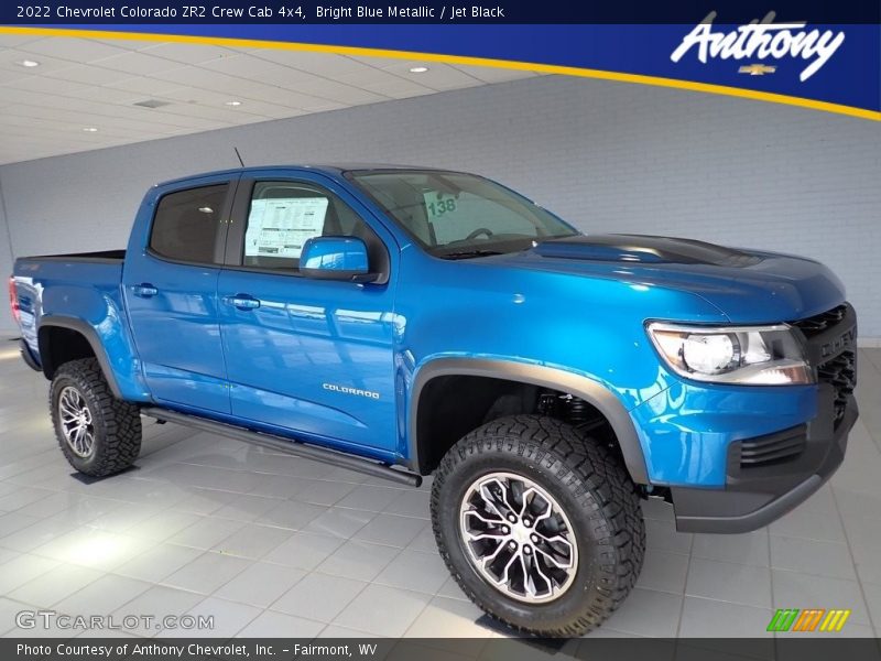 Bright Blue Metallic / Jet Black 2022 Chevrolet Colorado ZR2 Crew Cab 4x4