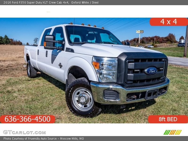 Oxford White / Steel 2016 Ford F350 Super Duty XLT Crew Cab 4x4