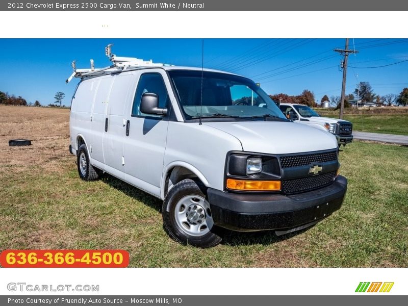 Summit White / Neutral 2012 Chevrolet Express 2500 Cargo Van