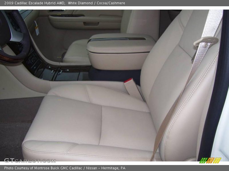 White Diamond / Cocoa/Cashmere 2009 Cadillac Escalade Hybrid AWD