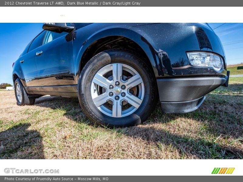 Dark Blue Metallic / Dark Gray/Light Gray 2012 Chevrolet Traverse LT AWD