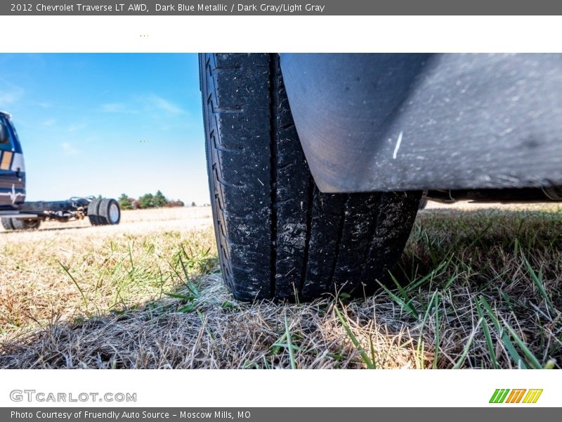 Dark Blue Metallic / Dark Gray/Light Gray 2012 Chevrolet Traverse LT AWD