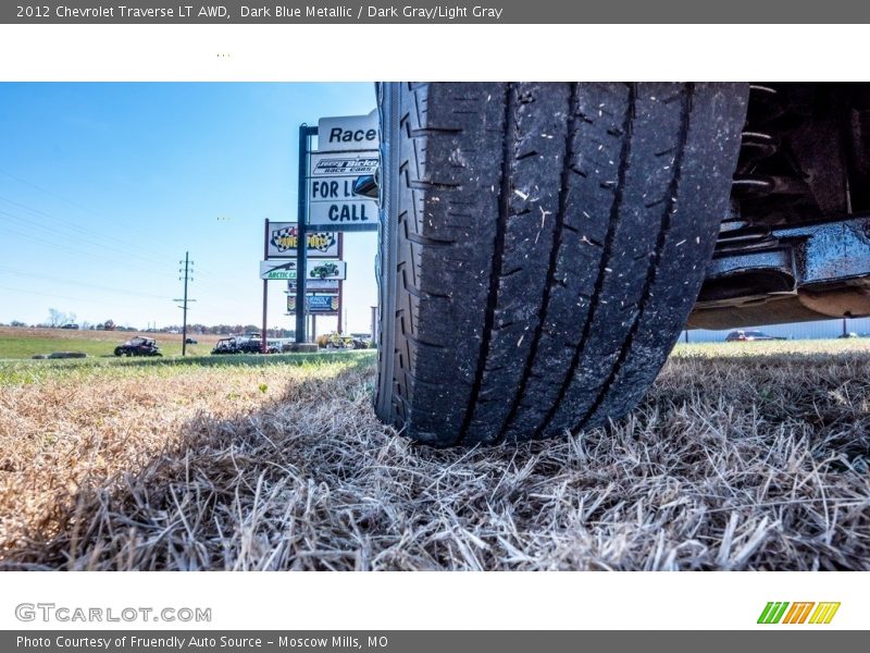 Dark Blue Metallic / Dark Gray/Light Gray 2012 Chevrolet Traverse LT AWD