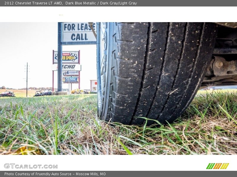 Dark Blue Metallic / Dark Gray/Light Gray 2012 Chevrolet Traverse LT AWD