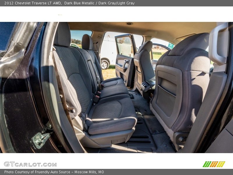 Dark Blue Metallic / Dark Gray/Light Gray 2012 Chevrolet Traverse LT AWD