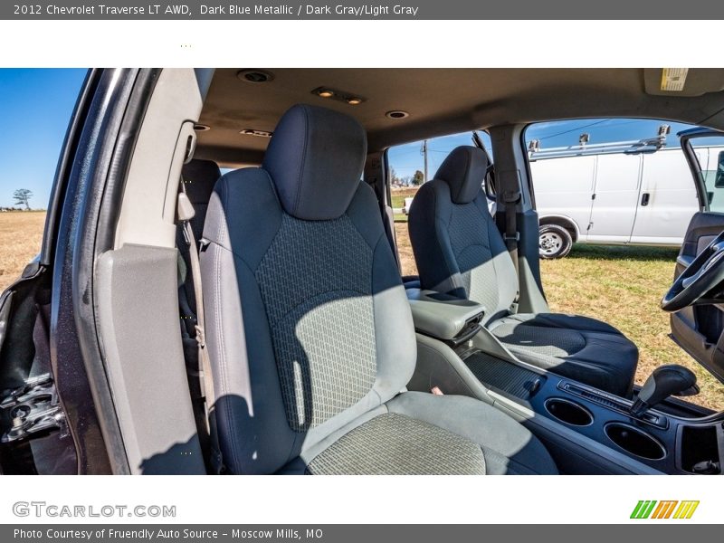 Dark Blue Metallic / Dark Gray/Light Gray 2012 Chevrolet Traverse LT AWD