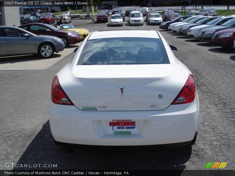 Ivory White / Ebony 2007 Pontiac G6 GT Coupe
