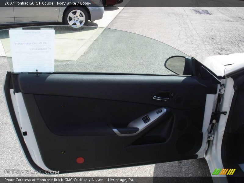 Ivory White / Ebony 2007 Pontiac G6 GT Coupe