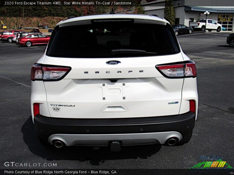 Star White Metallic Tri-Coat / Sandstone 2020 Ford Escape Titanium 4WD