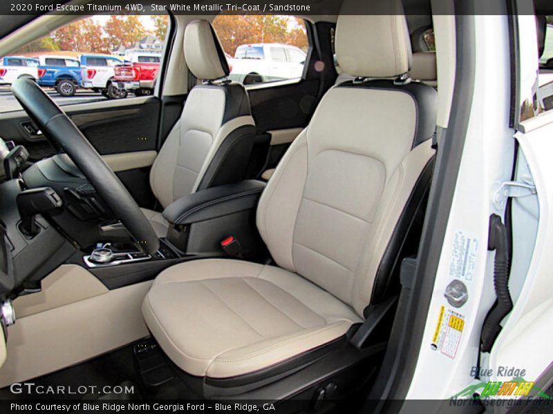 Star White Metallic Tri-Coat / Sandstone 2020 Ford Escape Titanium 4WD