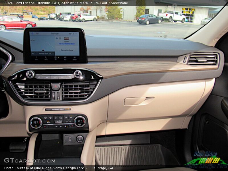 Star White Metallic Tri-Coat / Sandstone 2020 Ford Escape Titanium 4WD