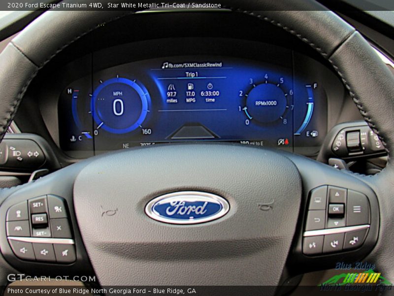 Star White Metallic Tri-Coat / Sandstone 2020 Ford Escape Titanium 4WD