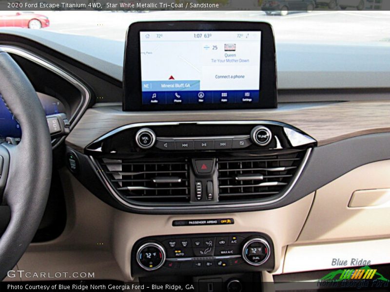 Star White Metallic Tri-Coat / Sandstone 2020 Ford Escape Titanium 4WD