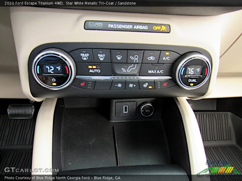 Star White Metallic Tri-Coat / Sandstone 2020 Ford Escape Titanium 4WD