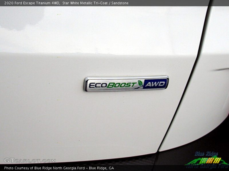 Star White Metallic Tri-Coat / Sandstone 2020 Ford Escape Titanium 4WD